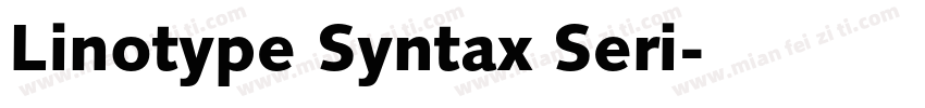 Linotype Syntax Seri字体转换